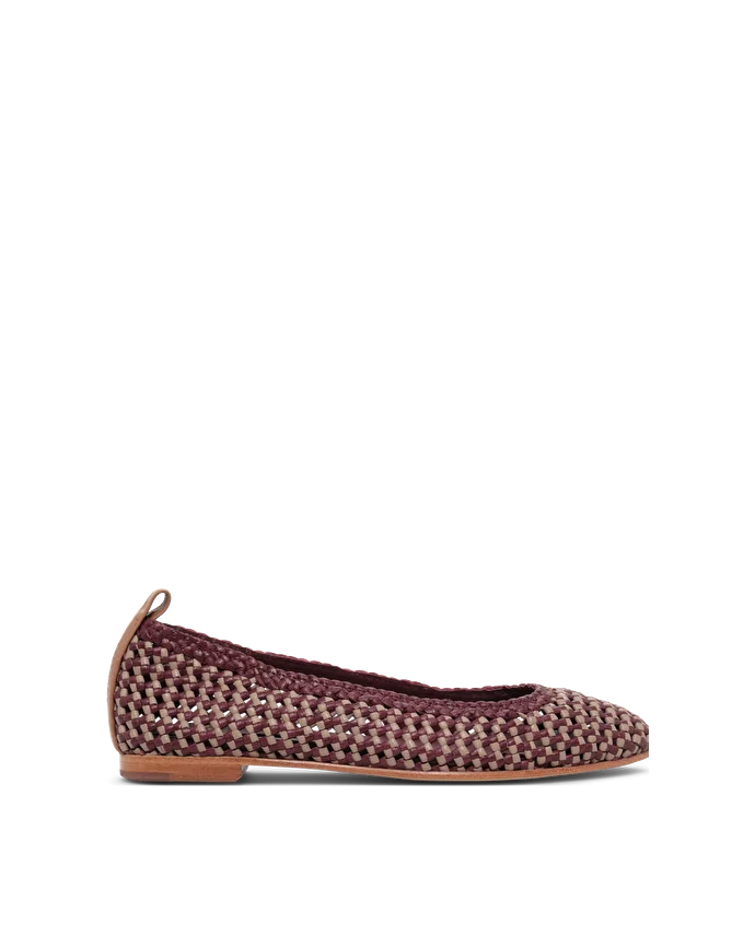 Lottusse Ballerines Delice Cuir De Chèvre Bordeaux