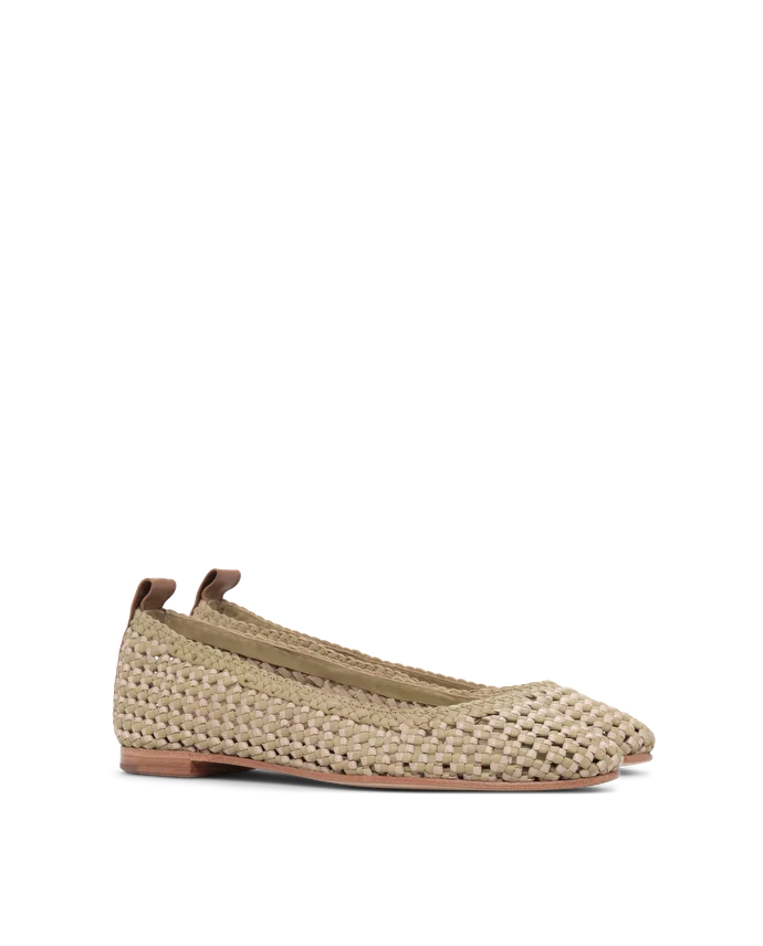 Lottusse Ballerines Delice Cuir De Chèvre Vert