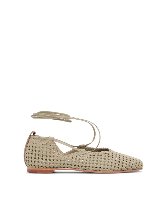 Lottusse Ballerines Delice Cuir De Chèvre Vert