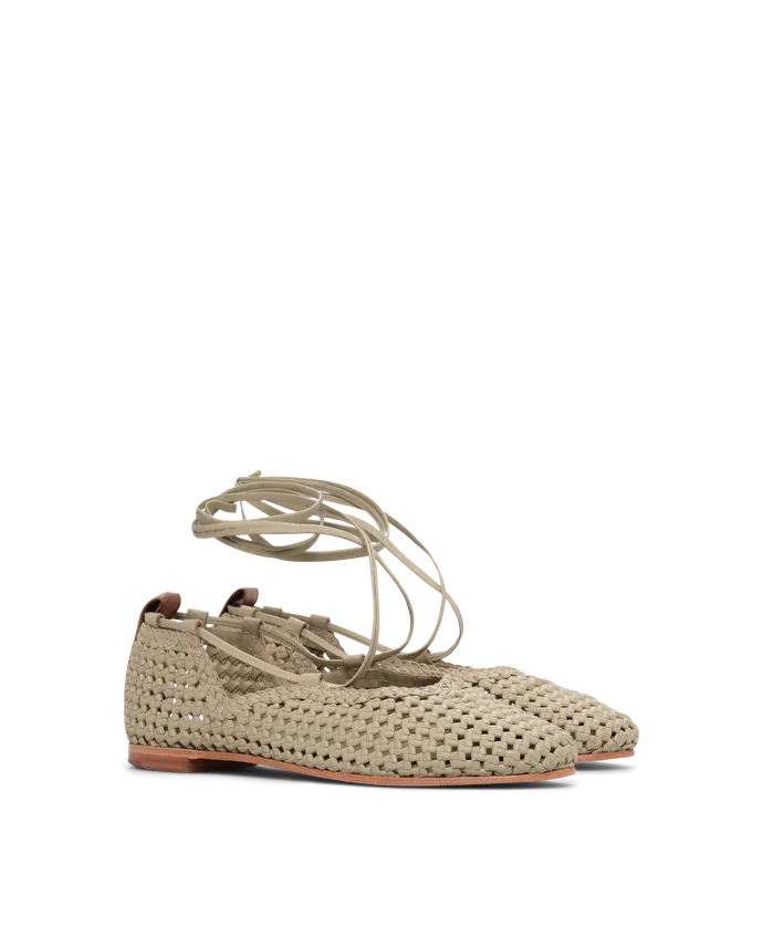 Lottusse Ballerines Delice Cuir De Chèvre Vert
