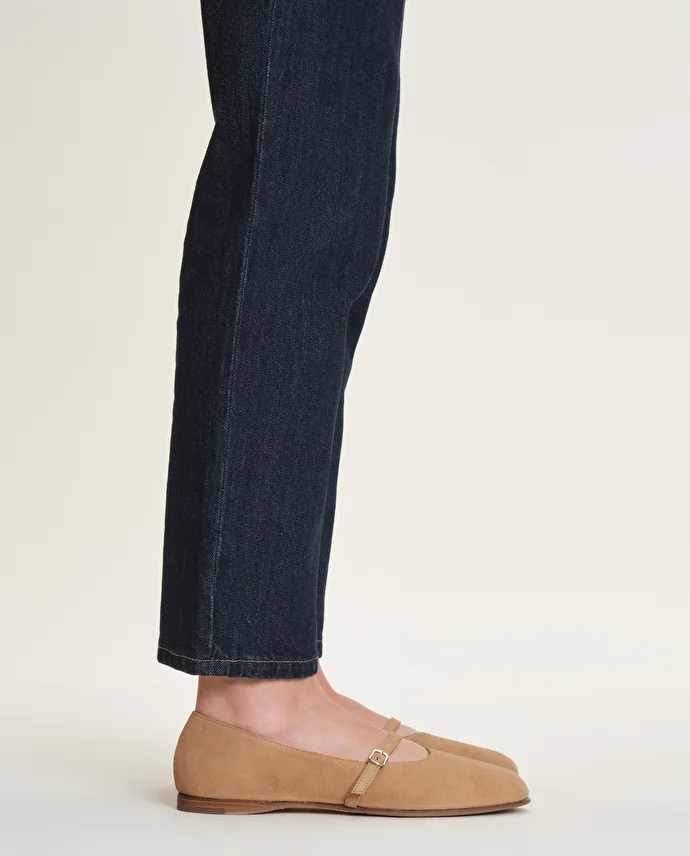 lottusse Ballerines Goya Cuir d'Agneau Marron