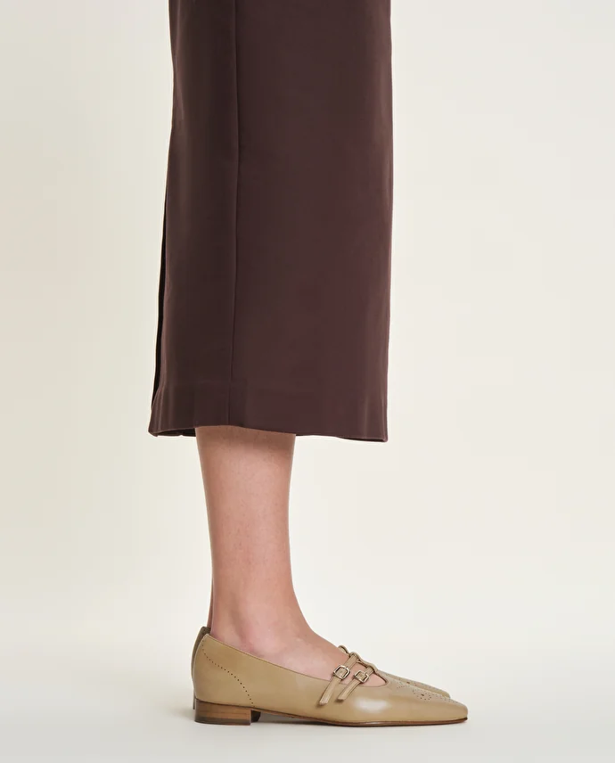 lottusse Ballerines Smithson Cuir de Veau Vert