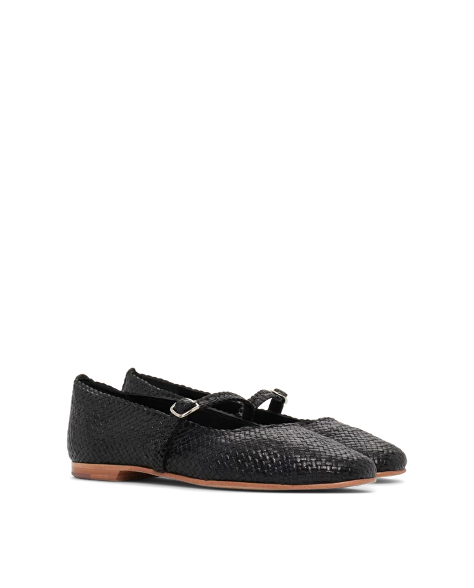 Lottusse Ballerines Summer Cuir De Chèvre Noir