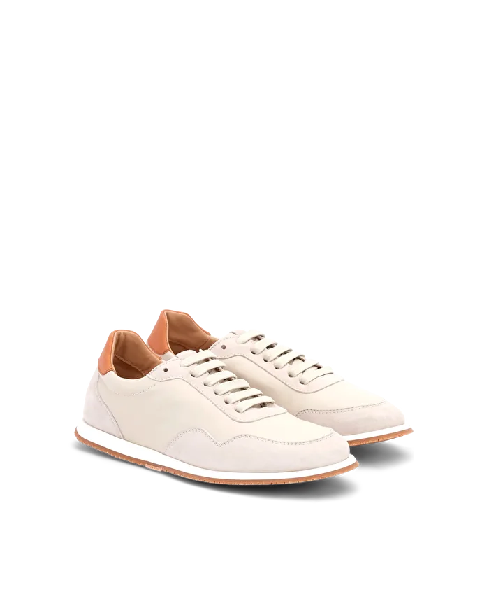 Lottusse Baskets Blanches En Daim De Chèvre