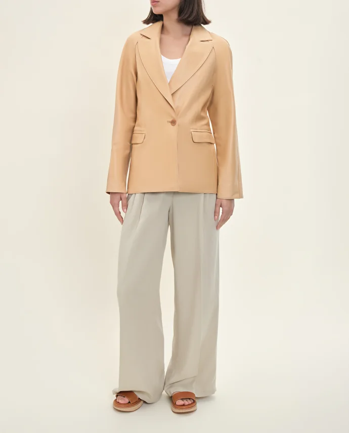 Lottusse Blazer Barcelona Cuir D'Agneau Beige
