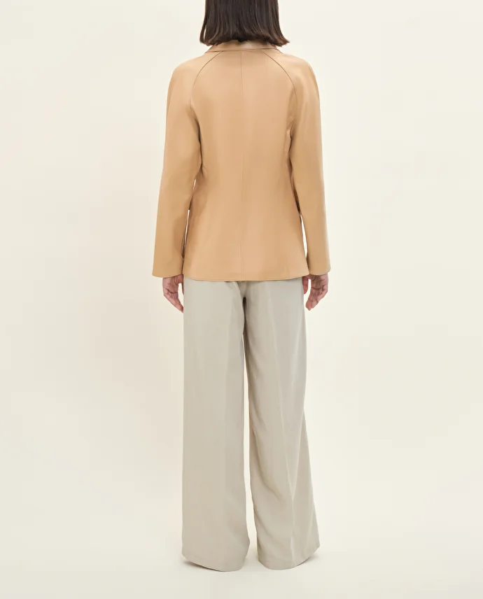 Lottusse Blazer Barcelona Cuir D'Agneau Beige