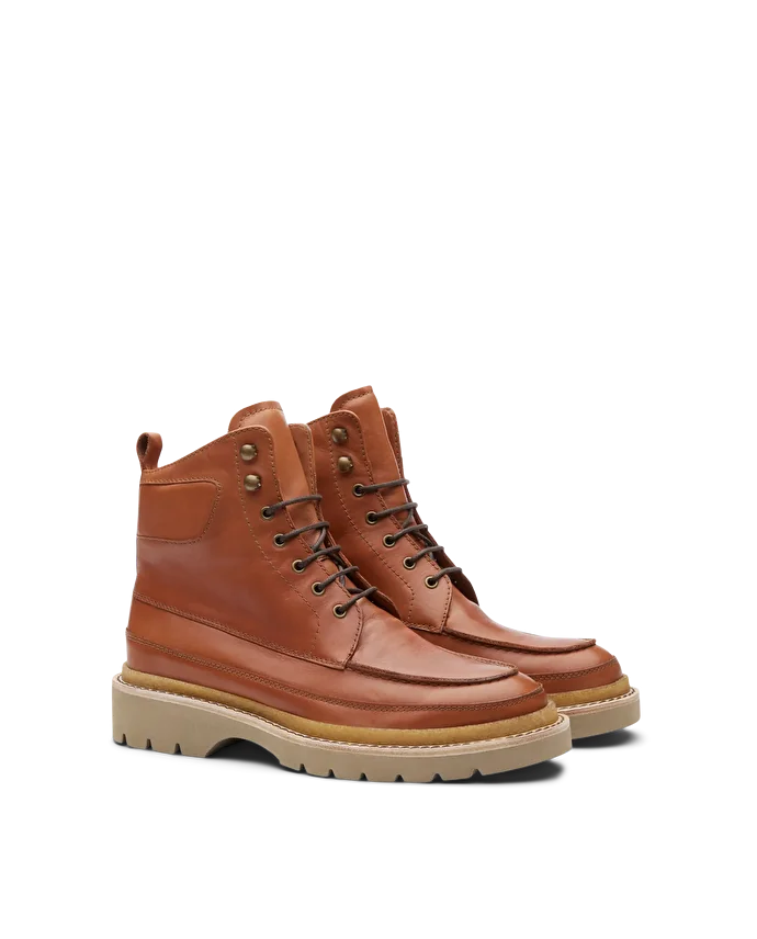 Lottusse Bottes En Cuir De Veau Doux Brun