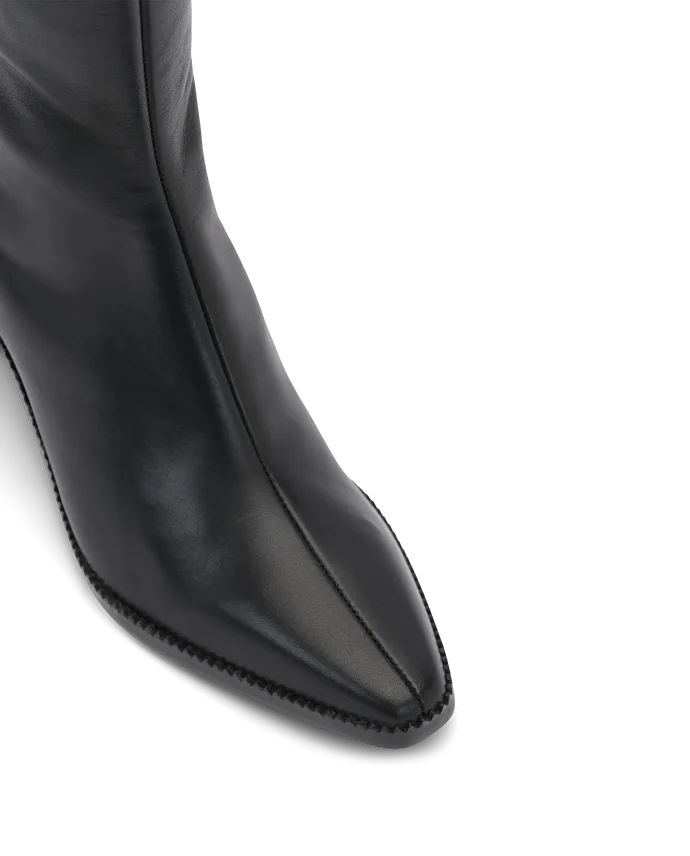 Lottusse Bottes Zippées En Veau Noir