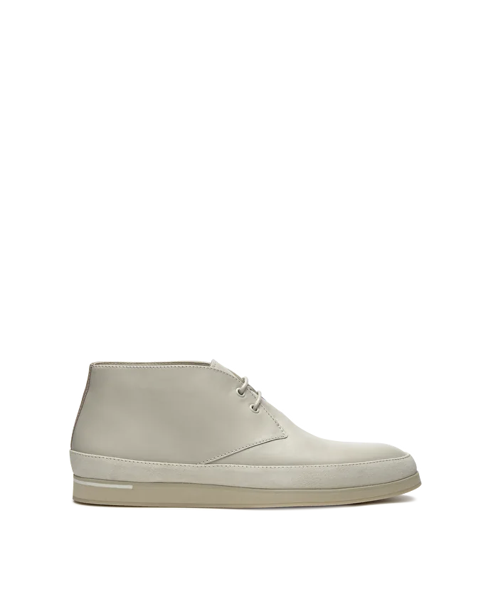 lottusse Bottines à lacets Manzoni blanc cassé