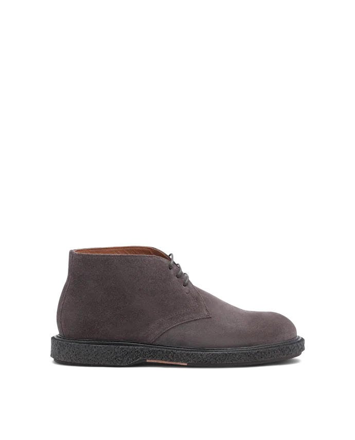 lottusse Bottines de la cheville en daim gris