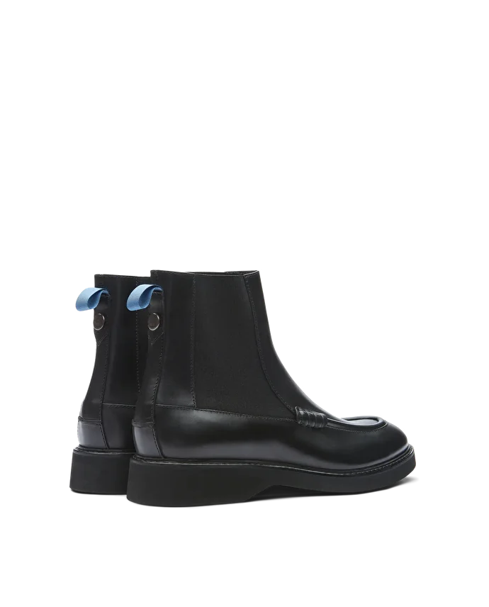 Lottusse Bottines En Cuir De Veau Brossé Noir