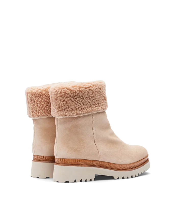 Lottusse Bottines En Veau Velours Taupe