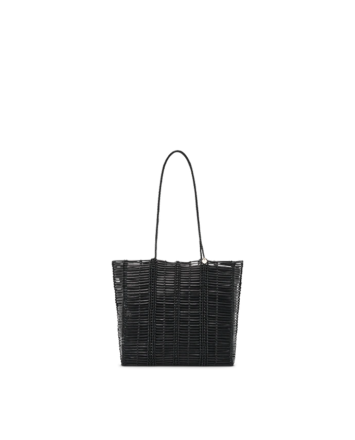 Lottusse Cabas En Cuir De Veau Multicolore Et Noir