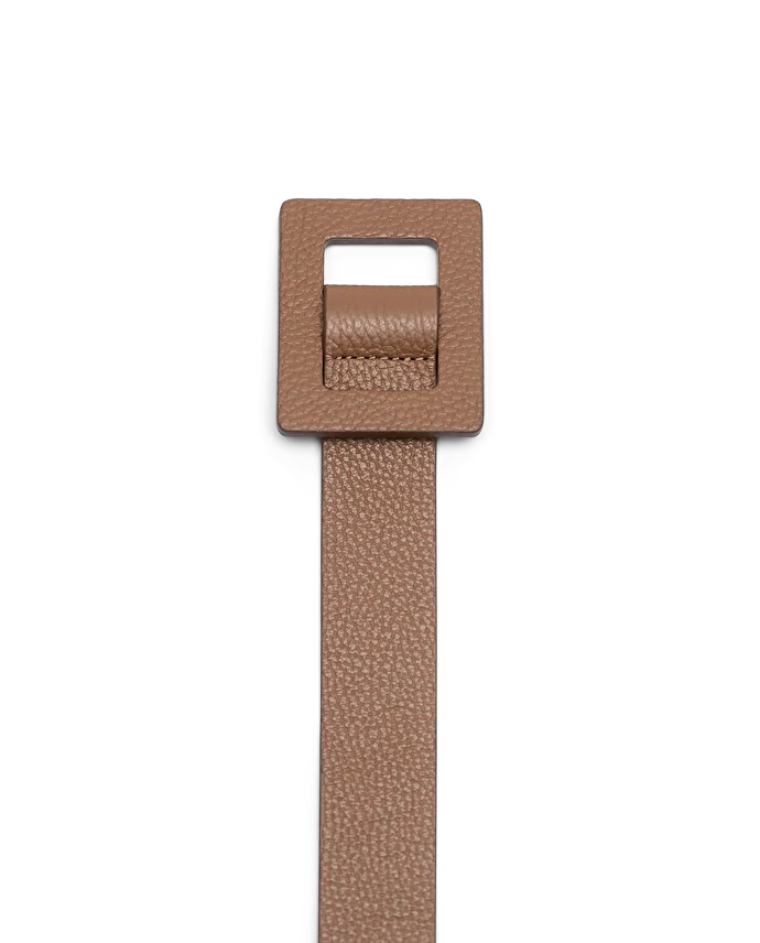 Lottusse Ceinture à Boucle Cuir De Veau Marron