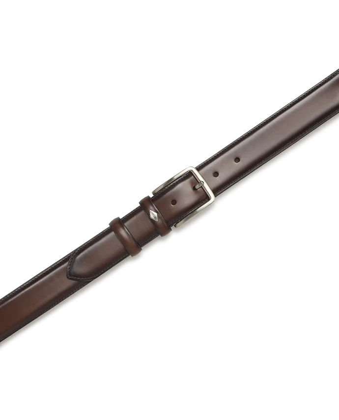 Lottusse Ceinture à Boucle Cuir De Veau Marron