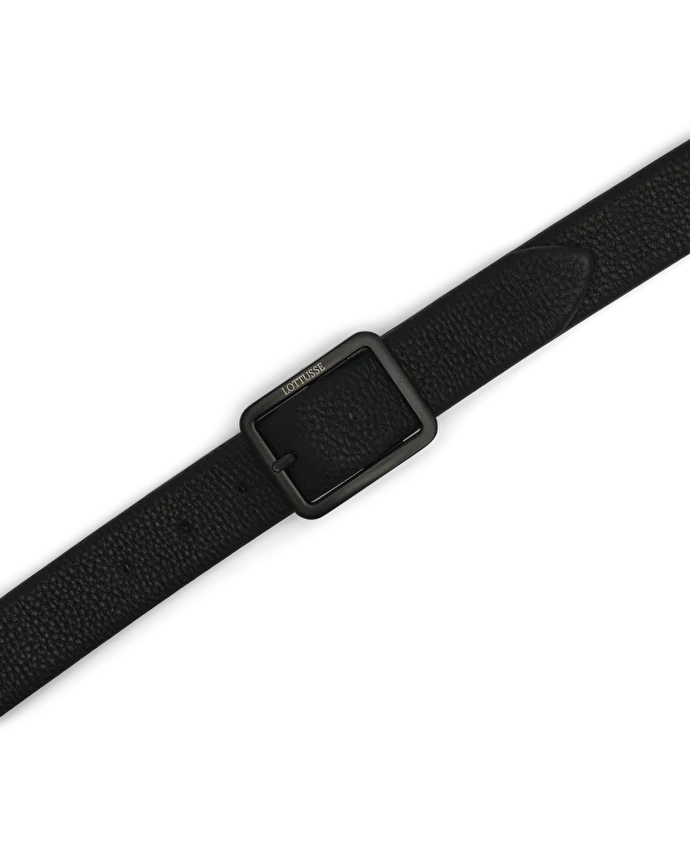 Lottusse Ceinture Cuir De Veau Brun/Noir