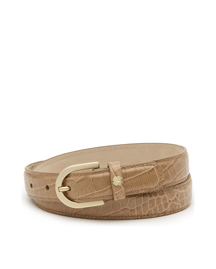 Lottusse Ceinture En Cuir De Veau Beige