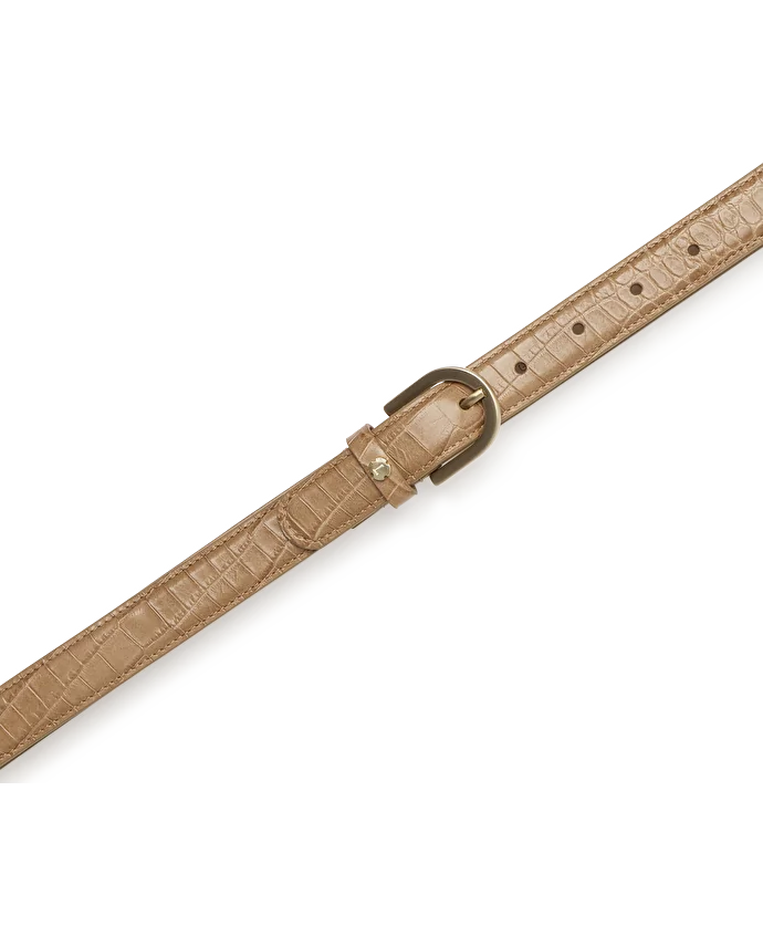 Lottusse Ceinture En Cuir De Veau Beige