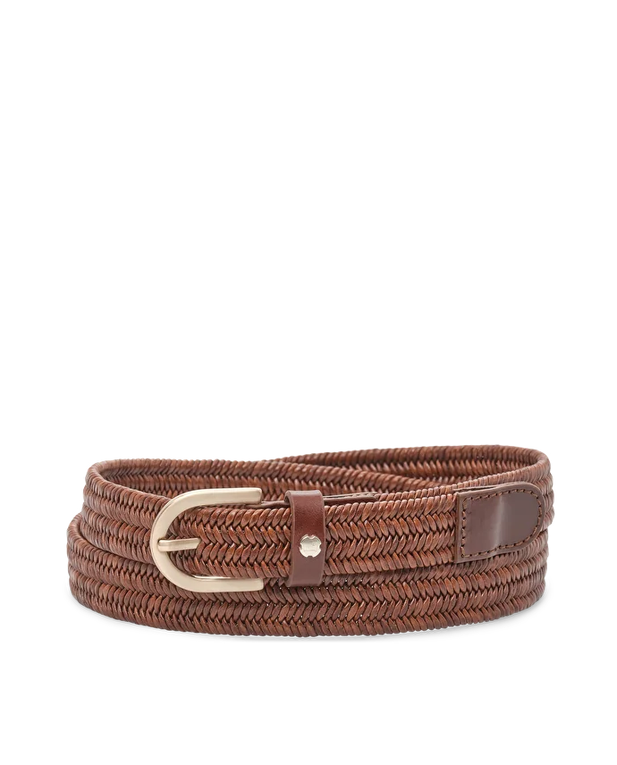 Lottusse Ceinture Gante En Cuir De Vachette Marron
