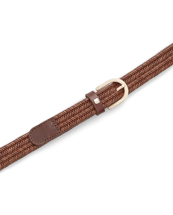 Lottusse Ceinture Gante En Cuir De Vachette Marron