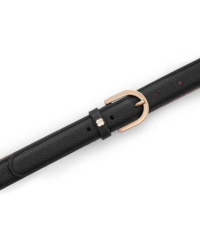 Lottusse Ceinture Gante En Cuir De Vachette Noir