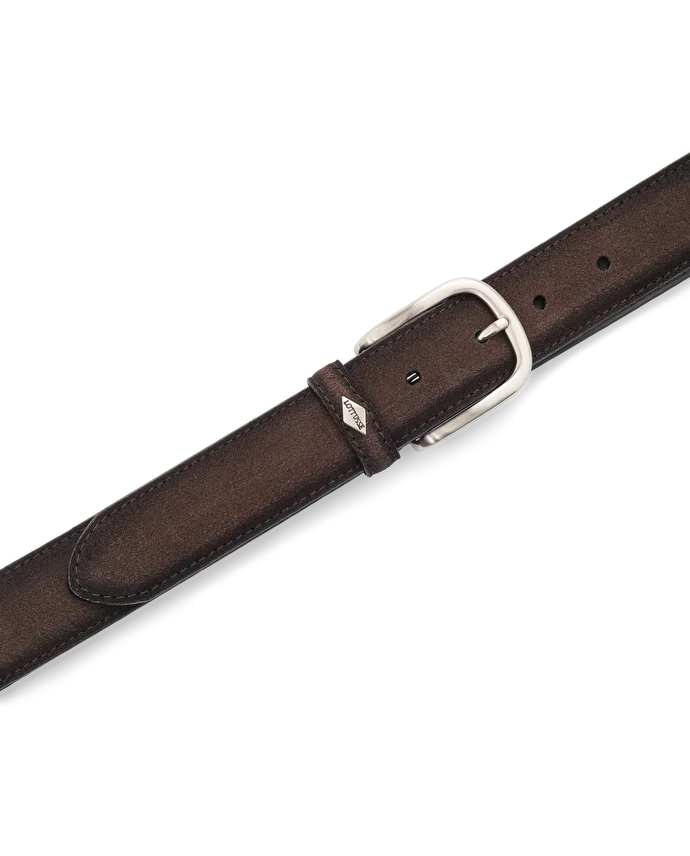 Lottusse Ceinture Lile En Peau De Vache Moka