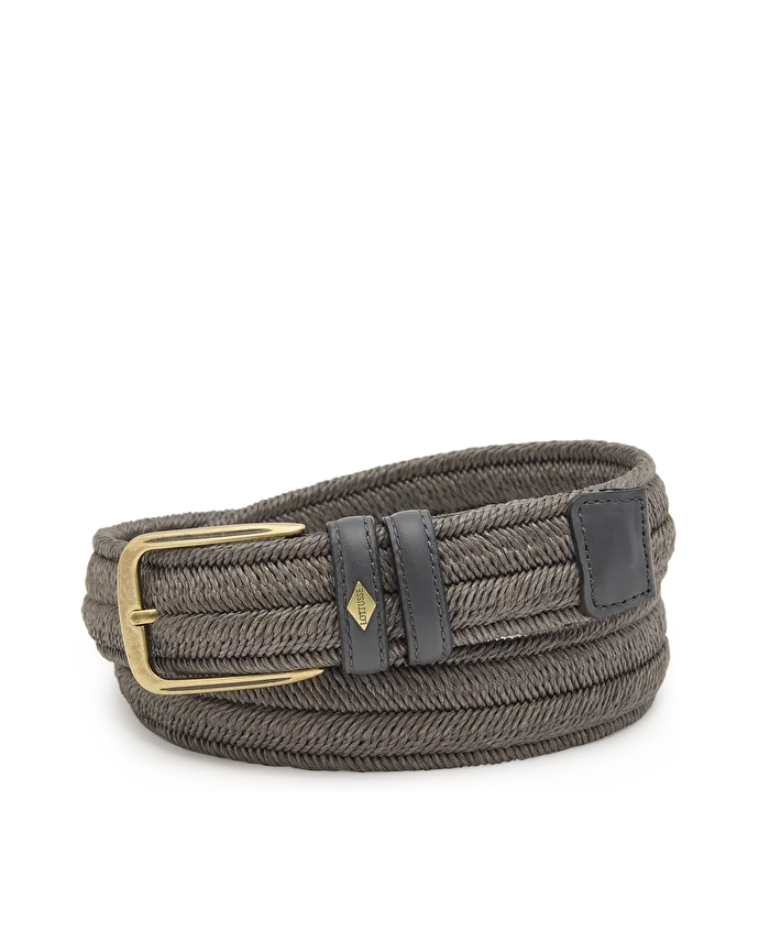 Lottusse Ceinture Tressée Gris