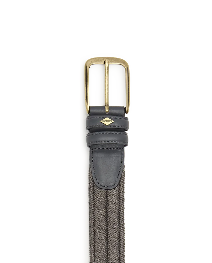Lottusse Ceinture Tressée Gris
