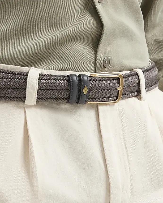 lottusse Ceinture tressée Gris