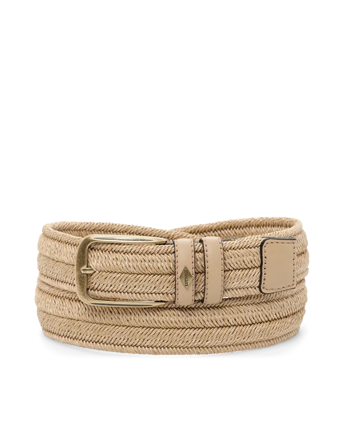 Lottusse Ceinture Tressée Naturel