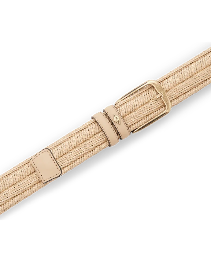 Lottusse Ceinture Tressée Naturel