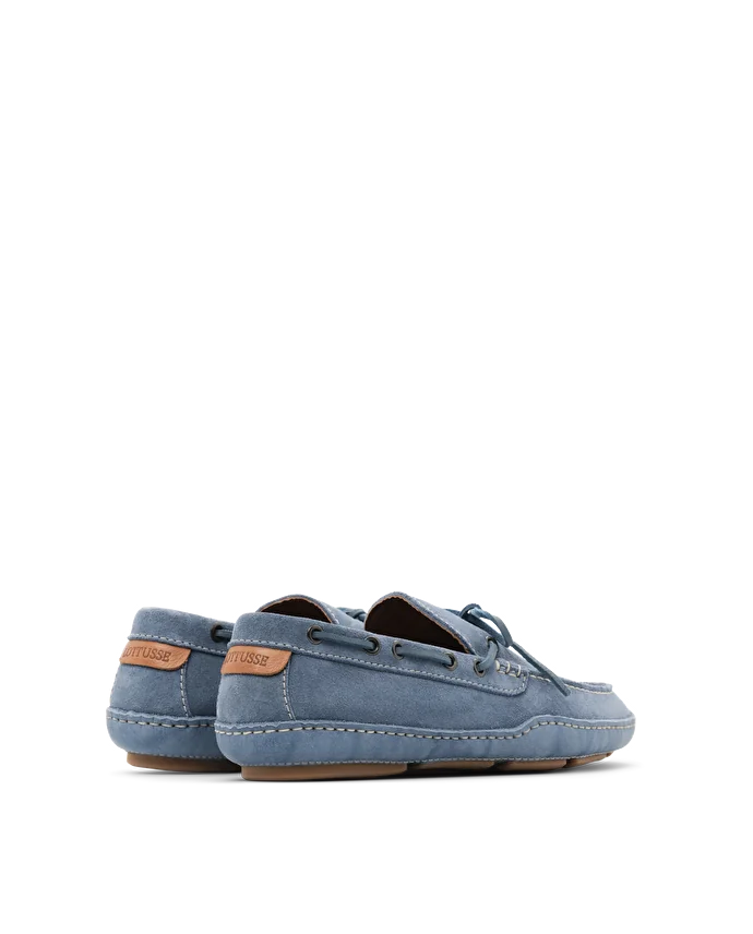 Lottusse Chaussures Bateau Cuir De Veau Bleu Clair