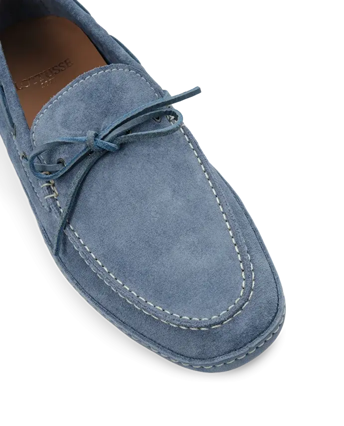 Lottusse Chaussures Bateau Cuir De Veau Bleu Clair