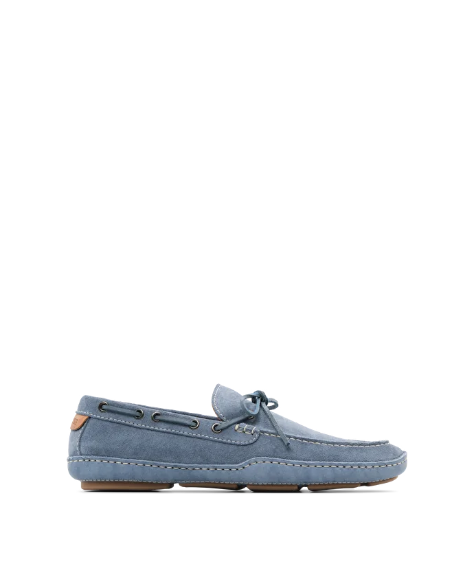 lottusse Chaussures bateau Cuir de Veau Bleu clair