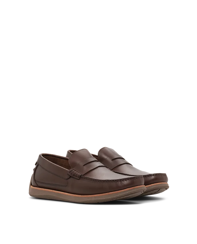 Lottusse Chaussures Bateau Cuir De Veau Moka