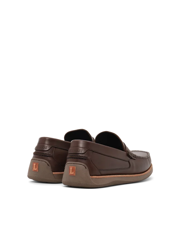 Lottusse Chaussures Bateau Cuir De Veau Moka