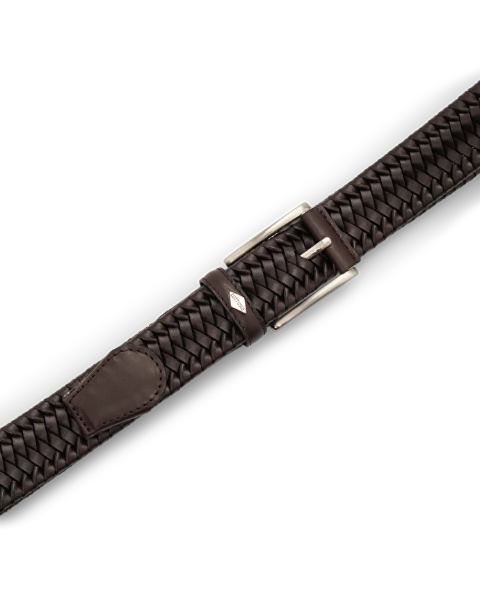 Lottusse Cuir De Vachette Moka Tressé