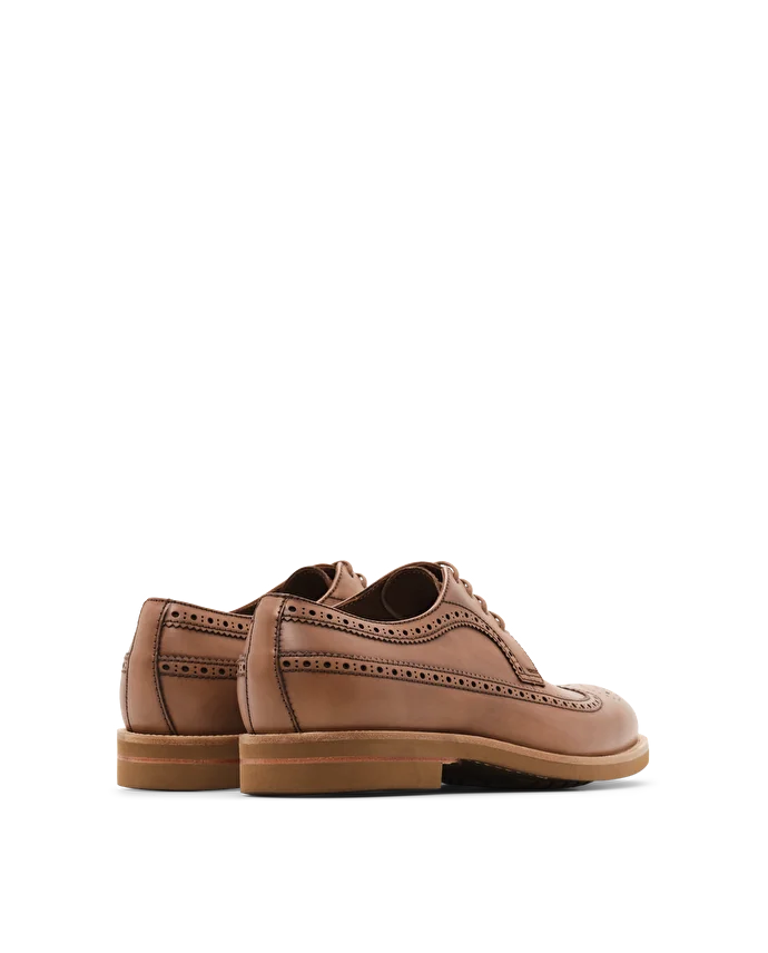 Lottusse Derby Brogué Cavour Cuir De Veau Marron