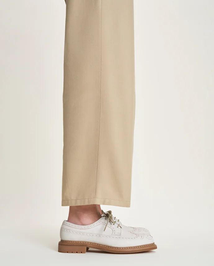 lottusse Derby Brogué Walton Cuir d'Agneau Blanc