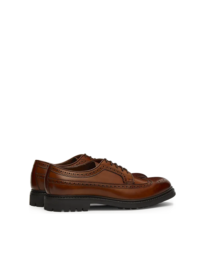 Lottusse Derby Brogue Walton En Cuir De Veau Brun