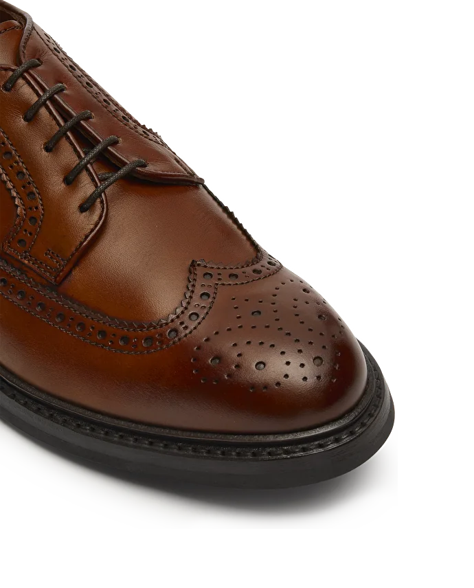 Lottusse Derby Brogue Walton En Cuir De Veau Brun