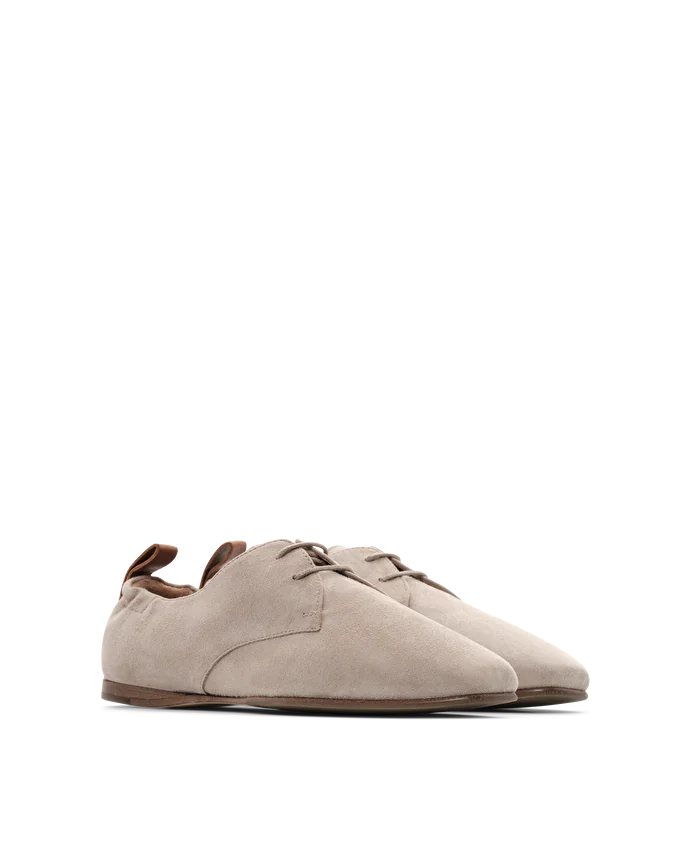 Lottusse Derby Cavour Cuir D'Agneau Taupe