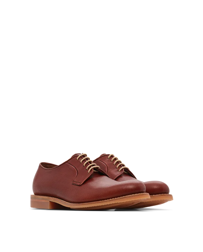 Lottusse Derby Cavour Cuir De Kangourou Marron
