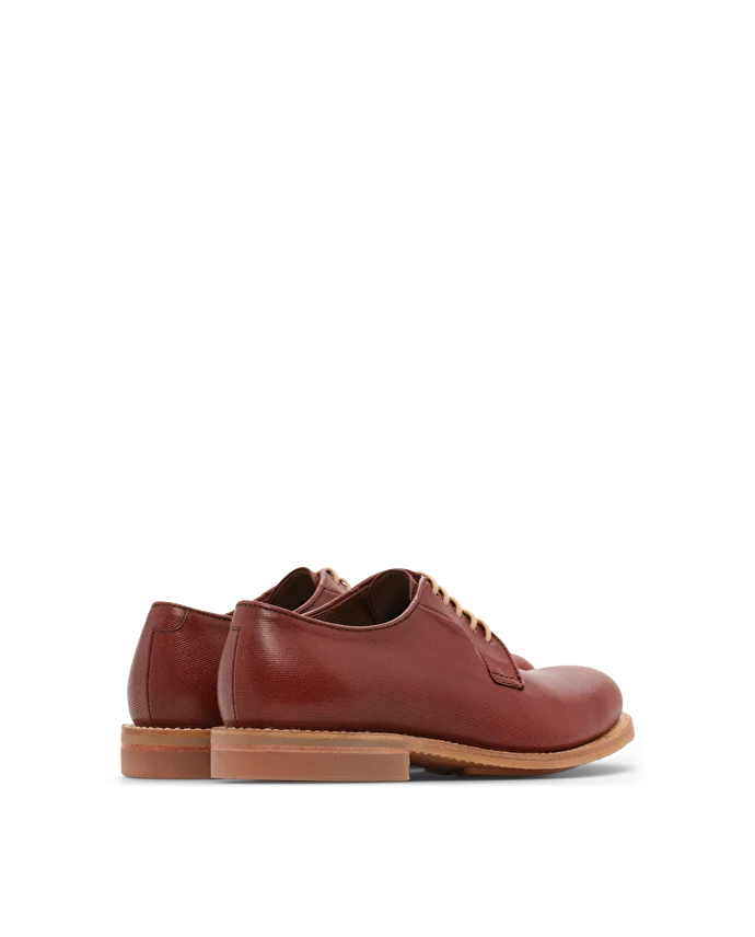 Lottusse Derby Cavour Cuir De Kangourou Marron