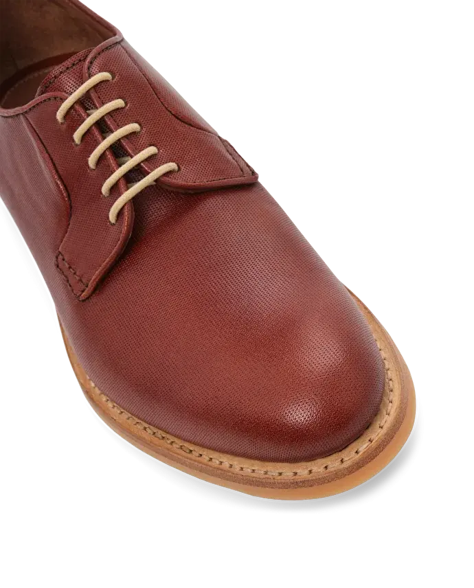 Lottusse Derby Cavour Cuir De Kangourou Marron