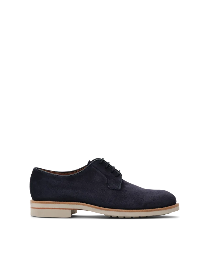 lottusse Derby Cavour Cuir de Veau Bleu marine