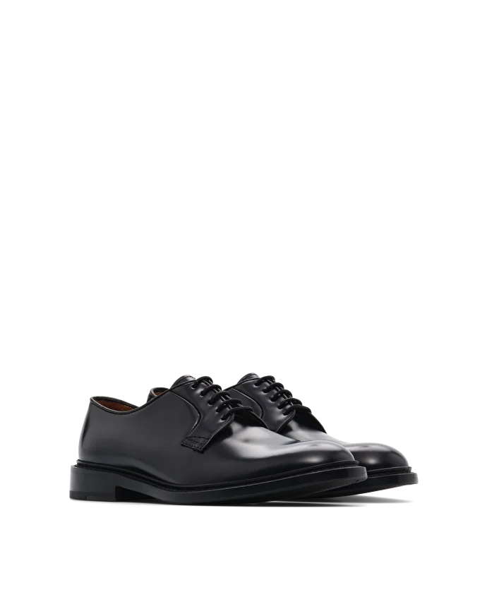 Lottusse Derby Cavour Cuir De Veau Noir
