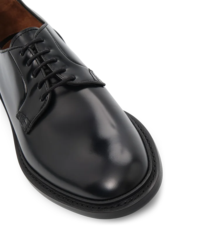 Lottusse Derby Cavour Cuir De Veau Noir