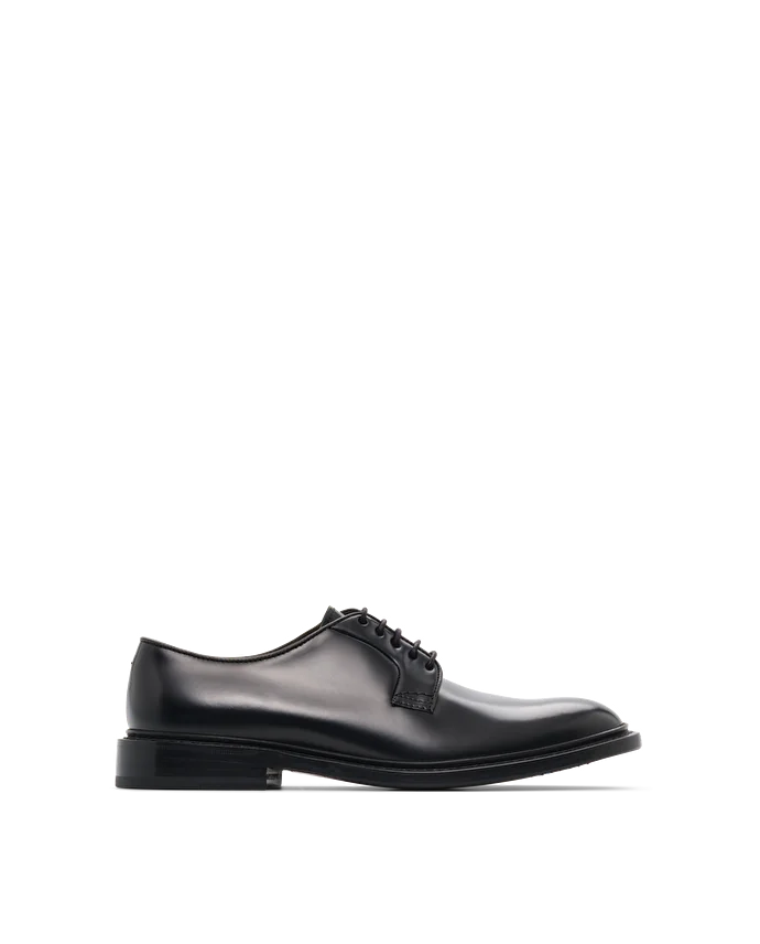 lottusse Derby Cavour Cuir de Veau Noir