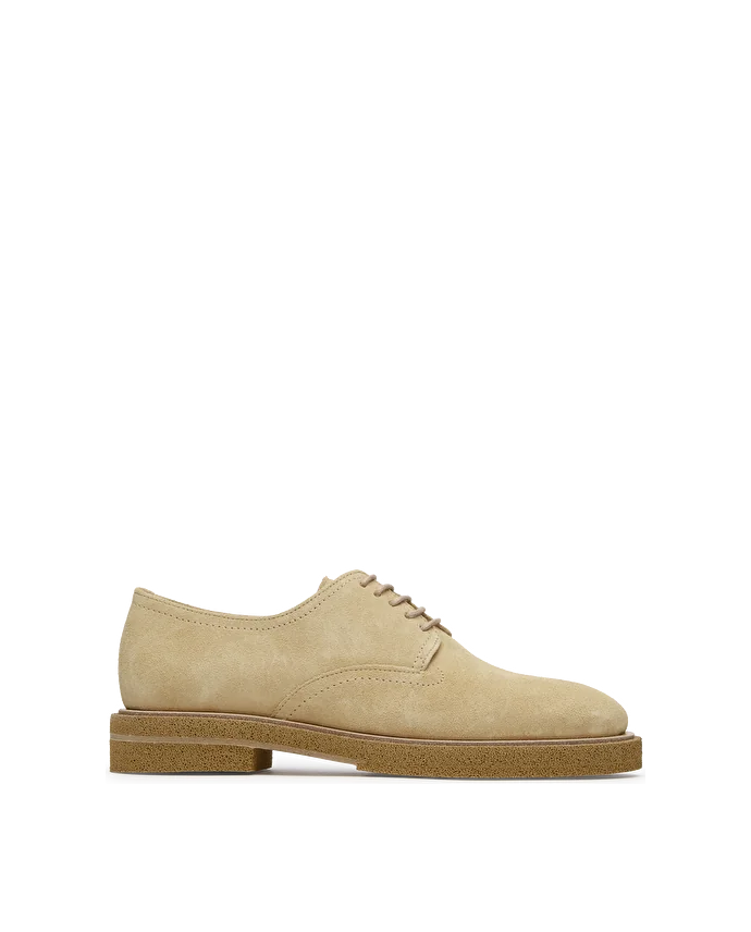 Lottusse Derby En Veau En Daim Beige